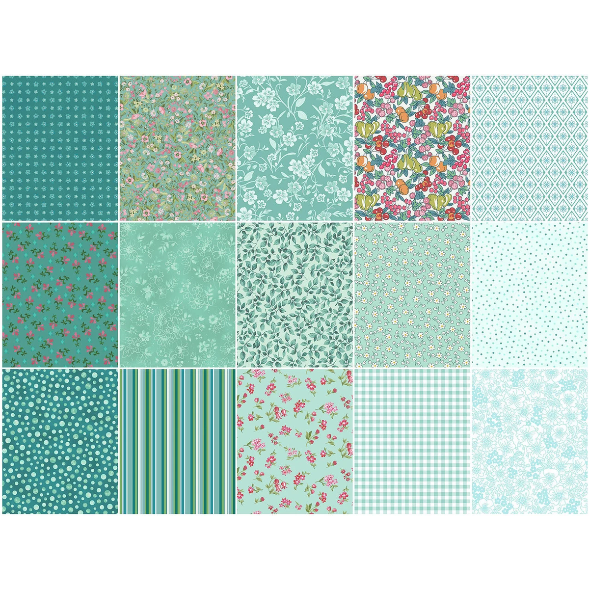 Robert Kaufman Fabric Market - Sea Glass Roll-up - 40 Strip Roll