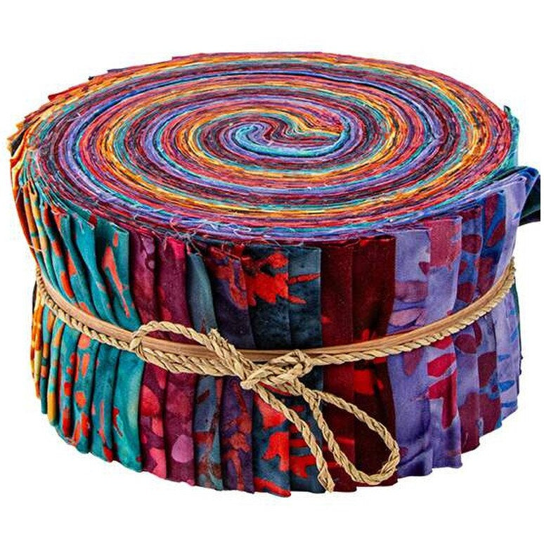 Riley Blake Seaside Sunset Expressions Batiks - 40 Strip Rolie Polie