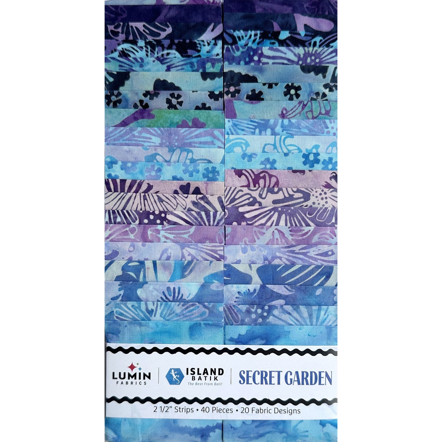 Island Batik - Secret Garden - 20 Fabrics, 40 Total Strips