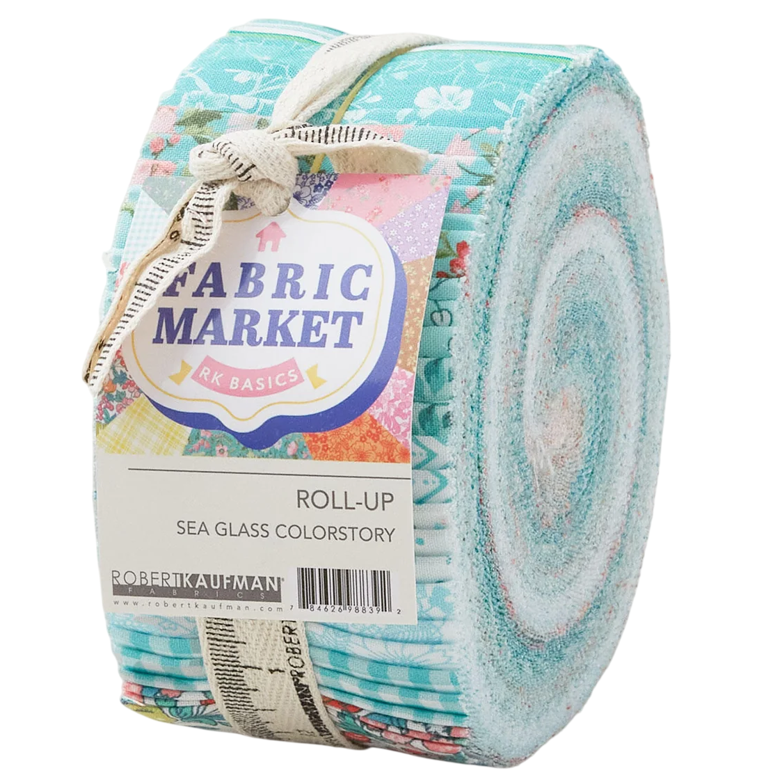 Robert Kaufman Fabric Market - Sea Glass Roll-up - 40 Strip Roll