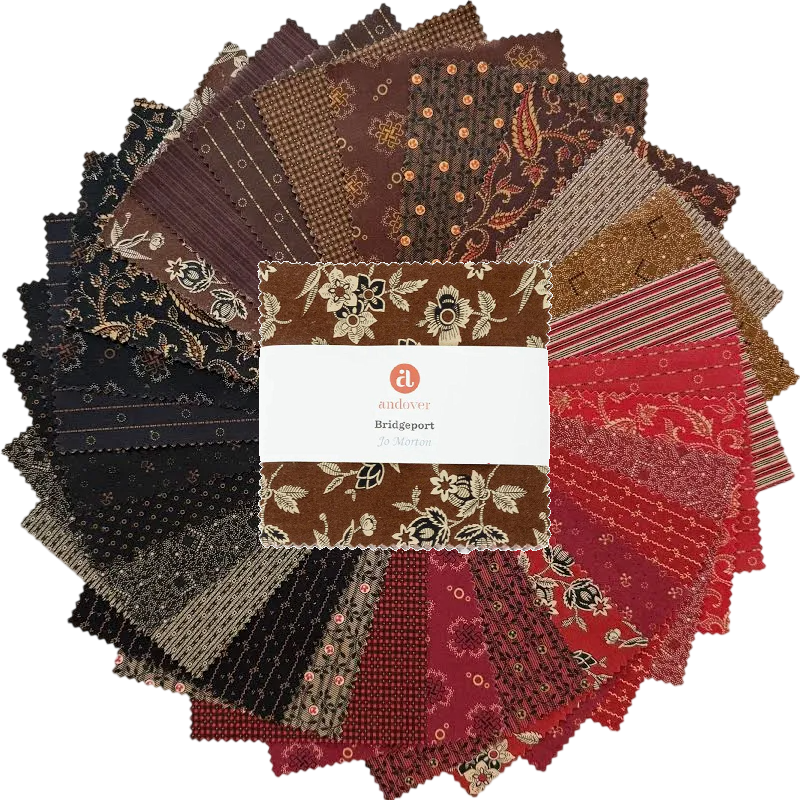 Charm Pack 5x5 Squares - Andover/Makower UK Bridgeport By Jo Morton - 40 5" Squares