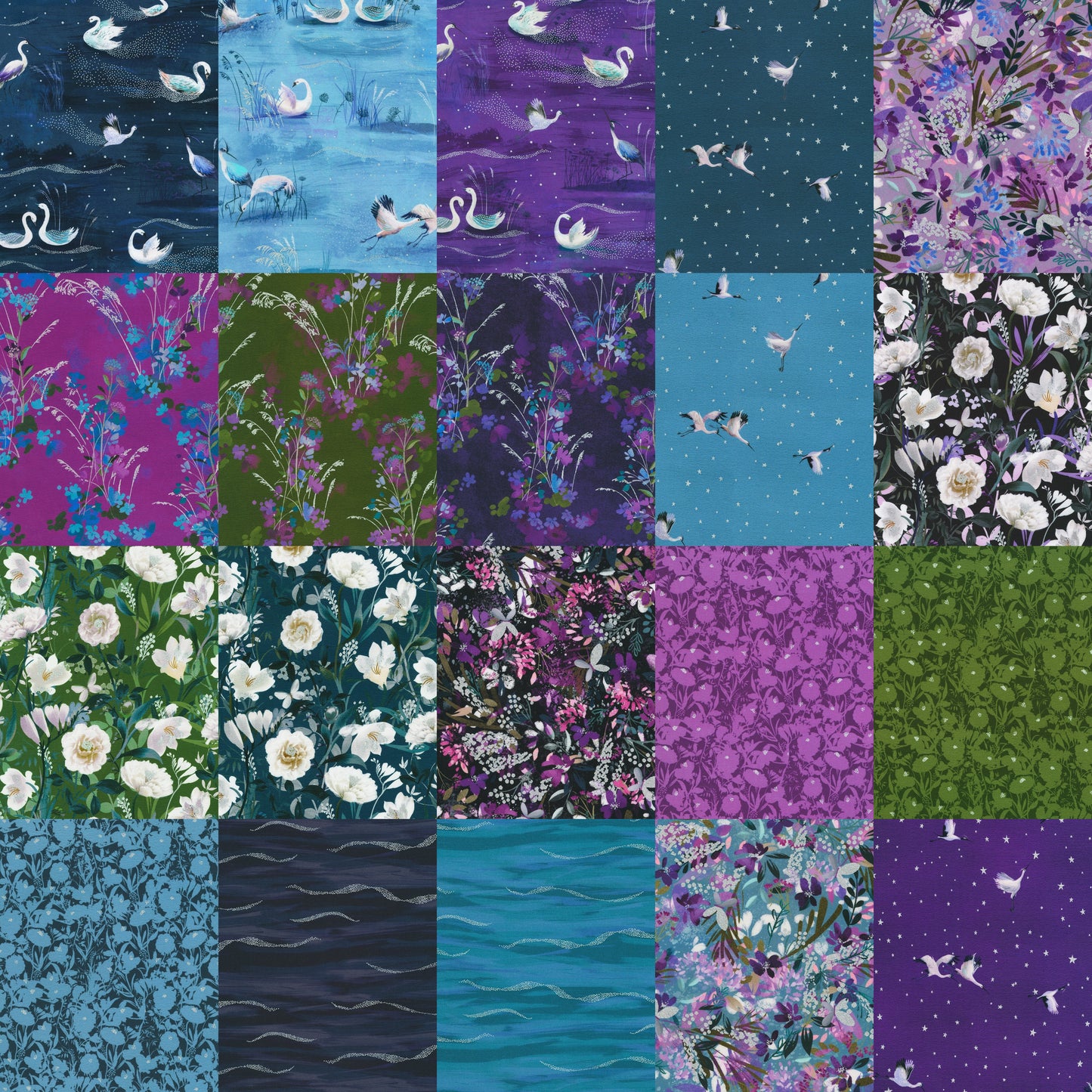 Robert Kaufman Silver Lake by Sanja Rescek - Complete Collection - 40 Strip Roll-up