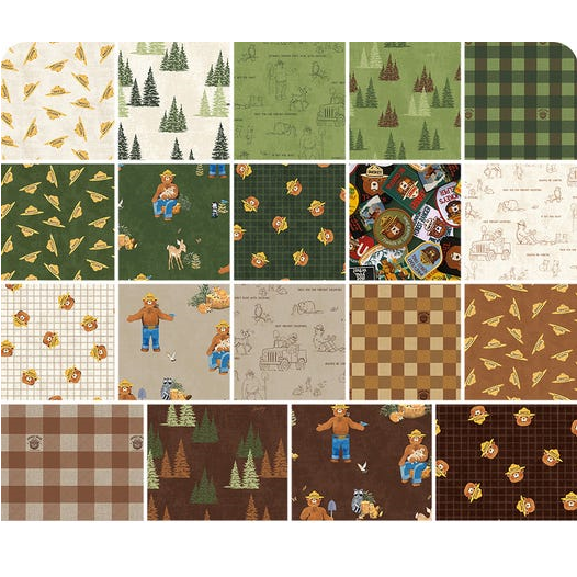 Riley Blake Friends Of Smokey Bear - 40 Strip Rolie Polie