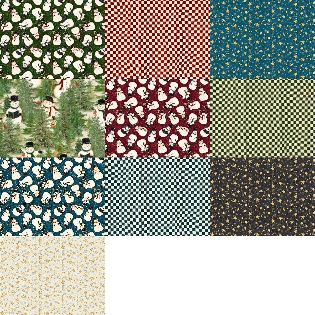Clothworks "Snovalley" Half-yard Bundle - 10 Fabrics, 5 Total Yards