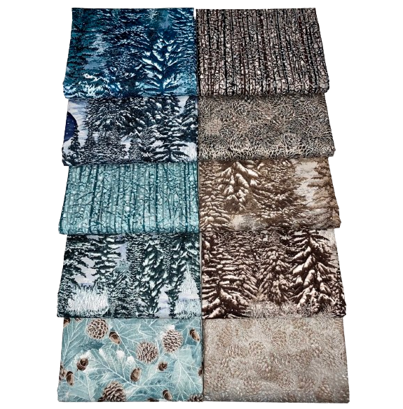 Robert Kaufman "Snowy Brook" Half-Yard Bundle - 10 Fabrics, 5 Total Yards