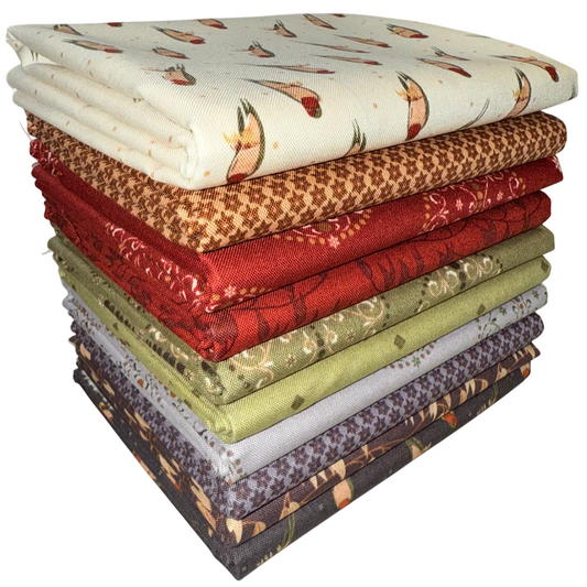 Riley Blake "Sewing Your Oats" Half-yard Bundle - 10 Fabrics, 5 Total Yards