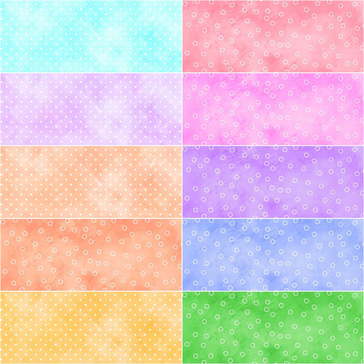 P&B "Sorbet" Half-yard Bundle - 10 Fabrics, 5 Total Yards
