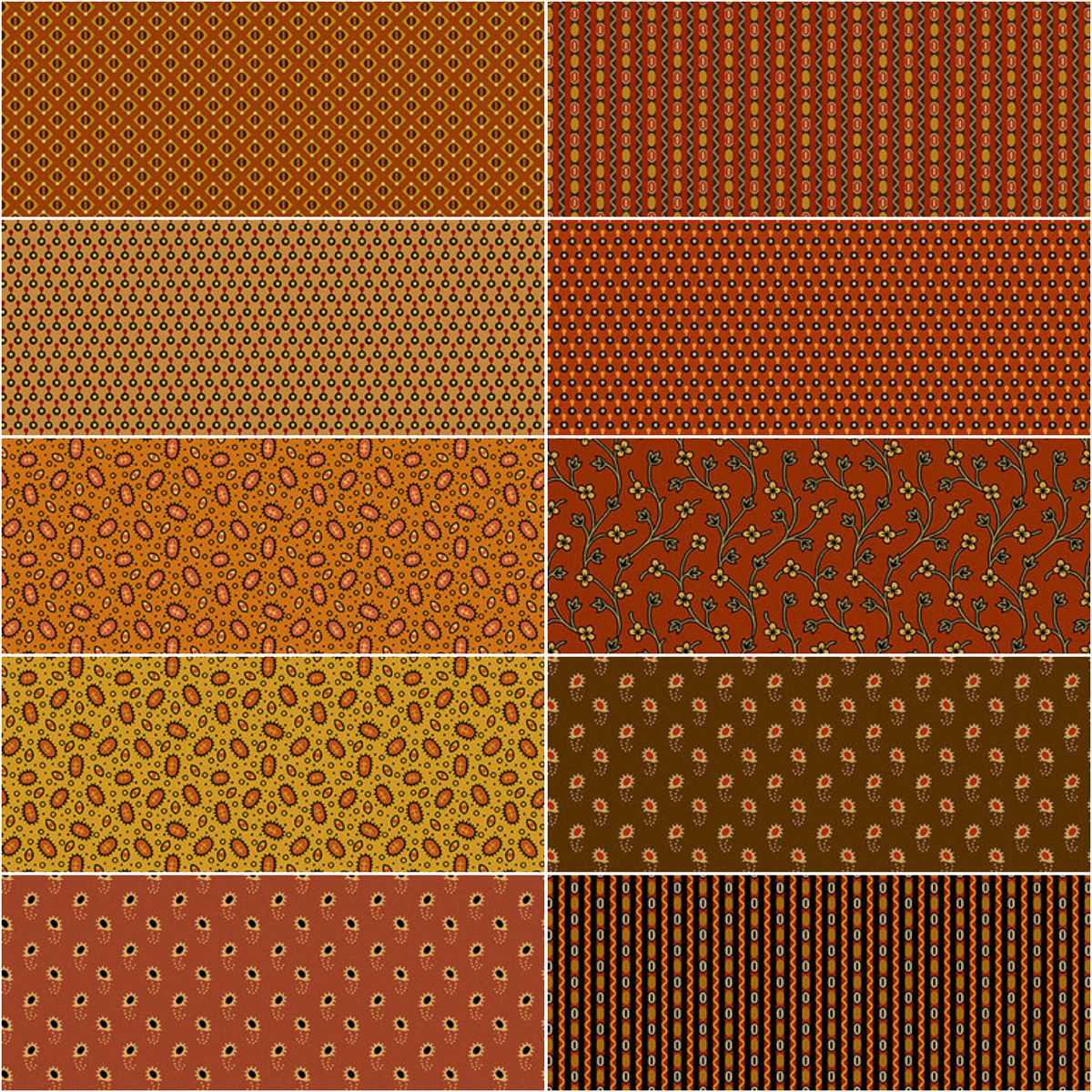 Andover "Spice Market" Half-yard Bundle - 10 Fabrics, 5 Total Yards