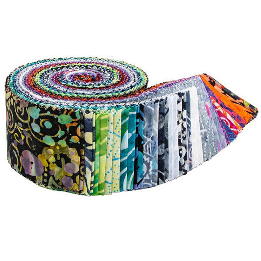 Riley Blake Splatter Expressions Batiks Elementals - 40 Strip Rolie Polie