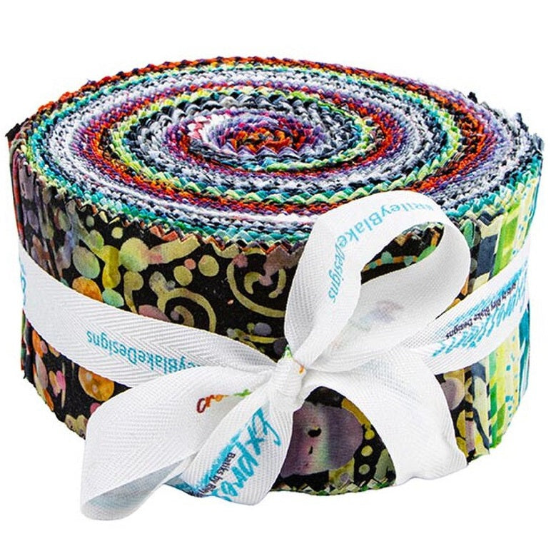 Riley Blake Splatter Expressions Batiks Elementals - 40 Strip Rolie Polie
