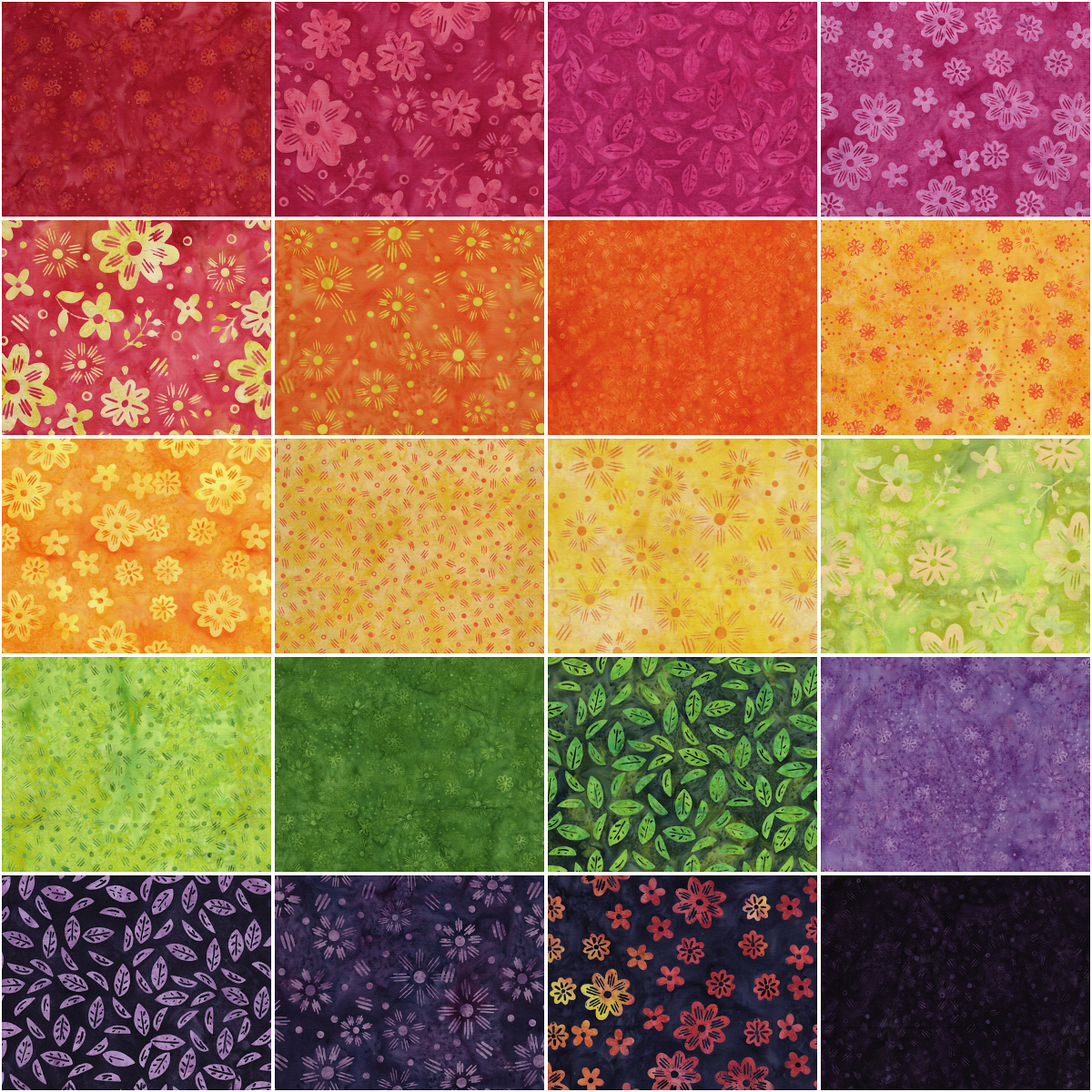 Island Batik - Spring Fling - 20 Fabrics, 40 Total Strips
