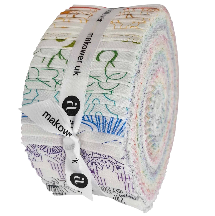 Andover/Makower UK - Sun Print Whisper Double Scoops - 40 2.5" Strips
