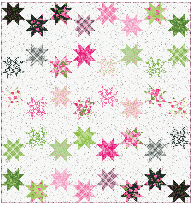 Free "Swirling Stars" Charm Pack Pattern From Robert Kaufman!