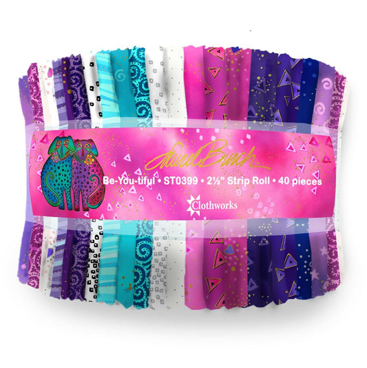 Clothworks - Be-You-Tiful (Laurel Burch) - 40 Strip Roll