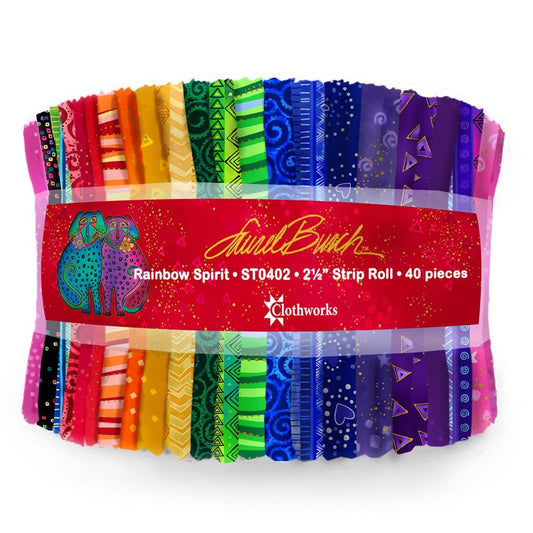 Clothworks - Rainbow Spirit (Laurel Burch) - 40 Strip Roll
