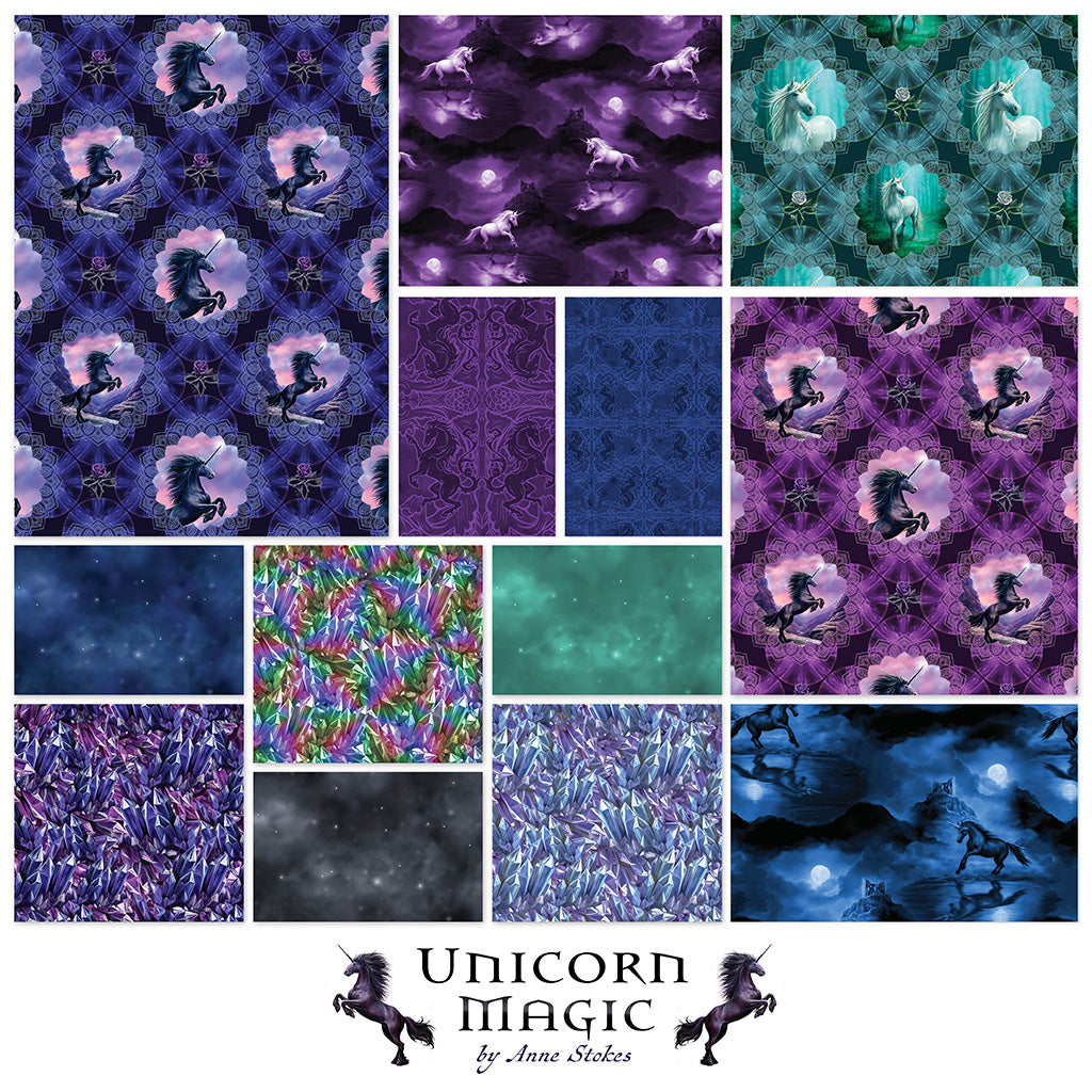 Clothworks - Unicorn Magic - 40 Strip Jelly Roll