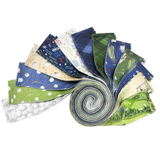 Clothworks - Tee Time! (Golf) - 40 Strip Jelly Roll