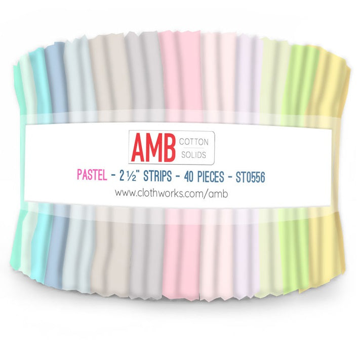 Clothworks American Made Brand - Pastel Solids - 40 Strip Jelly Roll