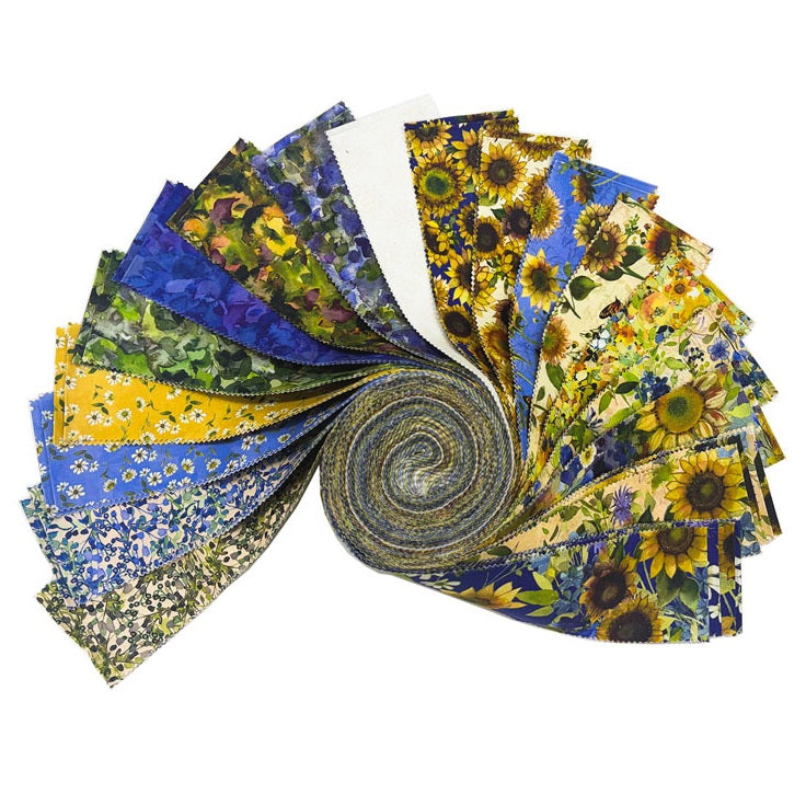 Clothworks - Sunflower Song - 40 Strip Jelly Roll