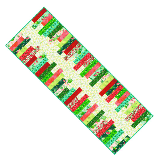 Free "Stacked Strips" Jelly Roll Table Runner Pattern From Robert Kaufman!