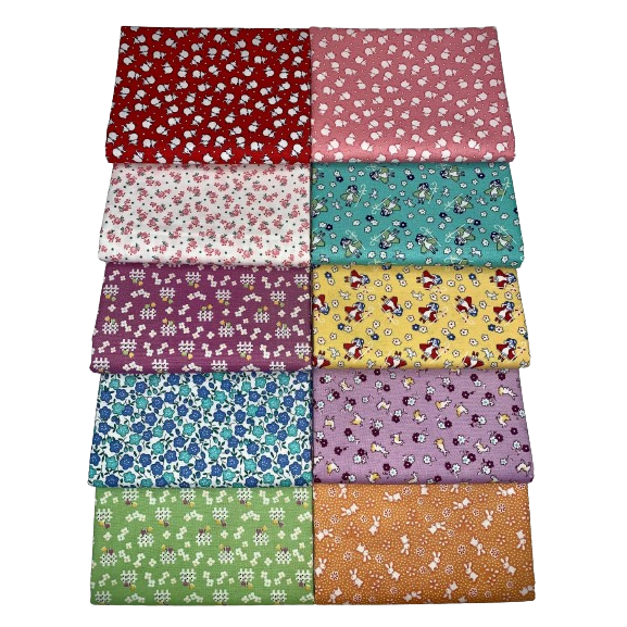 Riley Blake "Storytime 30s" Half-yard Bundle - 10 Fabrics, 5 Total Yards
