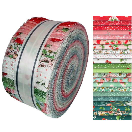 Robert Kaufman Strawberry Season by Briar Hill (Wishwell) - Complete Collection Roll Up- 40 Strip Roll