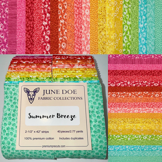 June Doe Fabric Collections - Summer Breeze - 40-Strip Pack