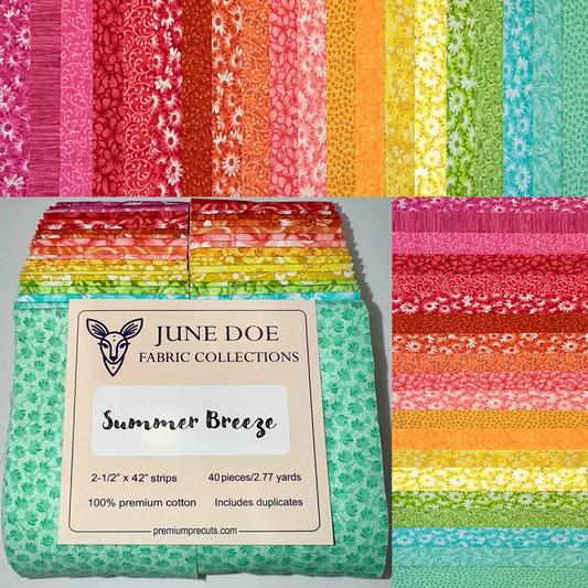 June Doe Fabric Collections - Summer Breeze - 40-Strip Pack