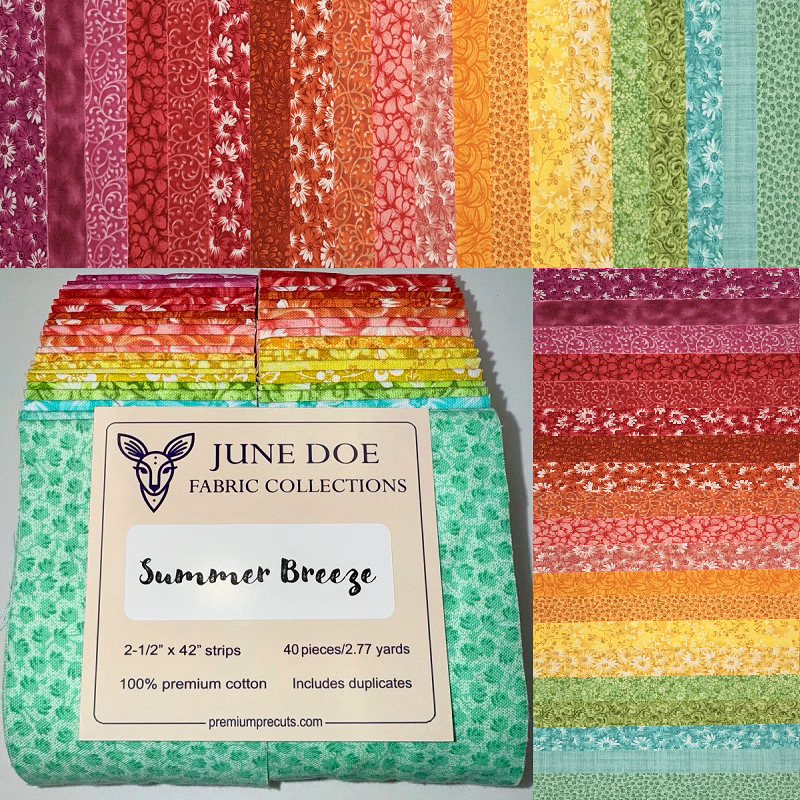 June Doe Fabric Collections - Summer Breeze - 40-Strip Pack