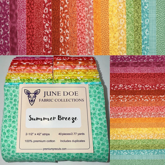 June Doe Fabric Collections - Summer Breeze - 40-Strip Pack