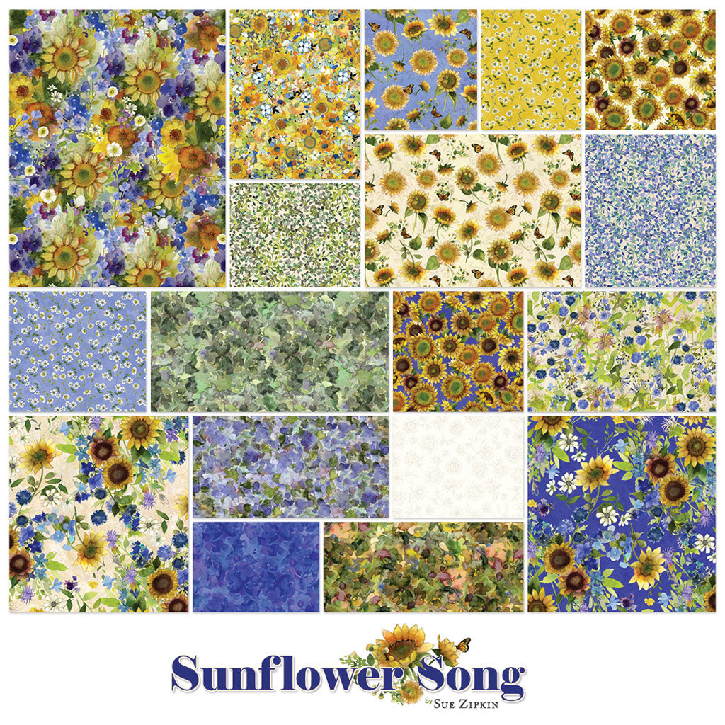 Clothworks - Sunflower Song - 40 Strip Jelly Roll