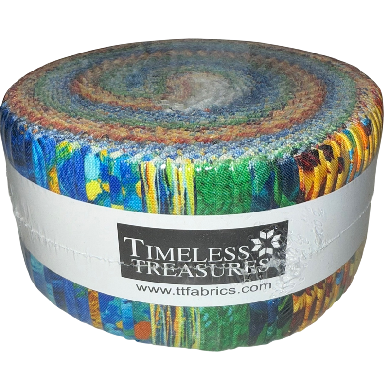 Timeless Treasures - Sunflower Symphony by Chong-a Hwang - 40 2.5" Strips/Jelly Roll