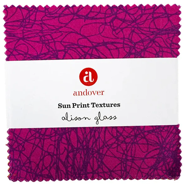 Charm Pack 5x5 Squares - Andover Sun Print Textures - 40 5" Squares
