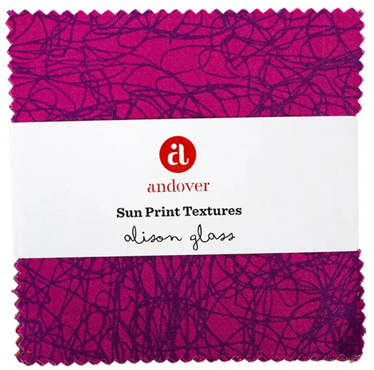 Charm Pack 5x5 Squares - Andover Sun Print Textures - 40 5" Squares