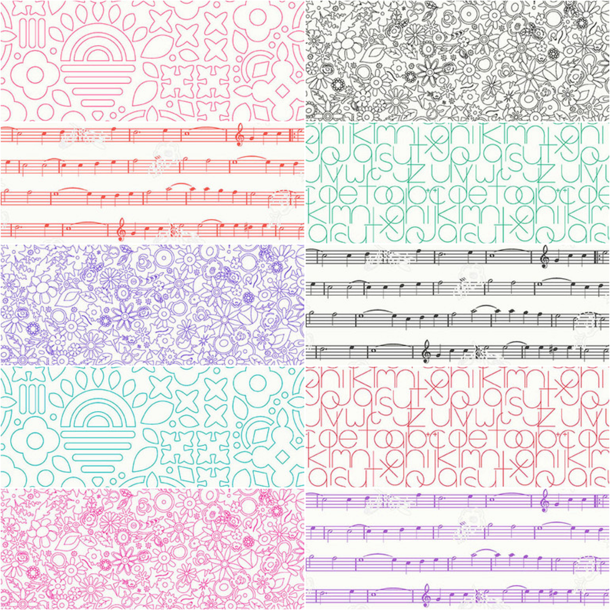 Andover "Sun Print Whispers" Half-yard Bundle - 10 Fabrics, 5 Total Yards
