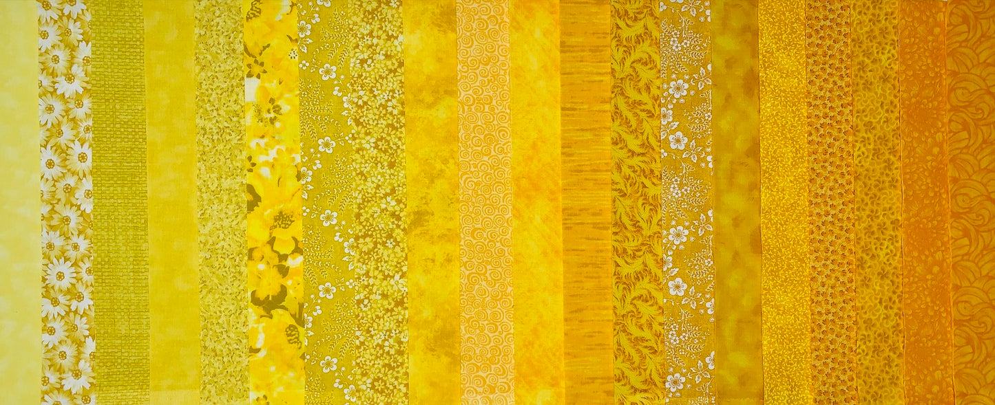 Sunny Day 2.5" Roll - 20 Fabrics, 20 Total Strips