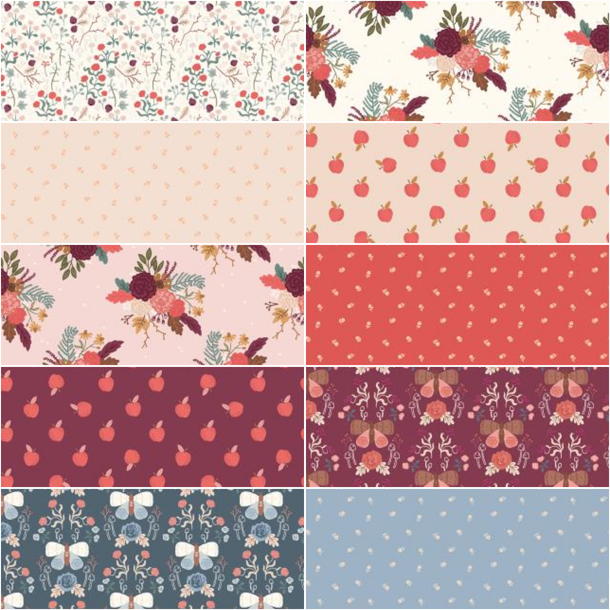Riley Blake "Sweetbriar" Half-yard Bundle - 10 Fabrics, 5 Total Yards