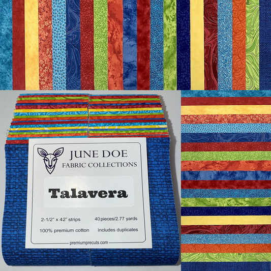 June Doe Fabric Collections - Talavera - 40-Strip Pack