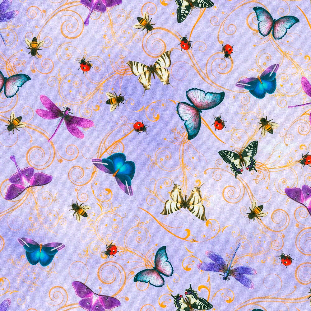 Robert Kaufman "Butterflies" Half-Yard Bundle - 10 Fabrics, 5 Total Yards