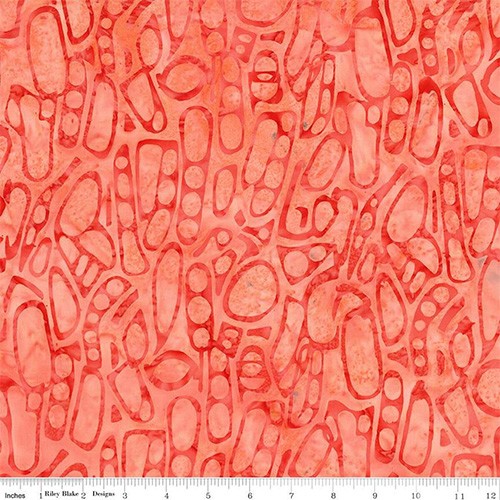 (2 yd) Riley Blake Expressions Batiks Geometric Splash BT23204-232 Soft Coral