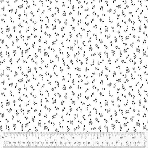 (4 yd) Windham Pen & Ink 53567-1 Rhythm White