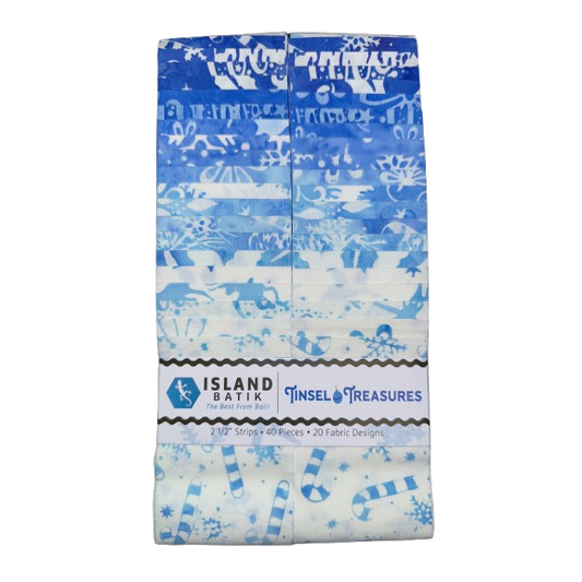 Island Batik - Tinsel Treasures - 20 Fabrics, 40 Total Strips