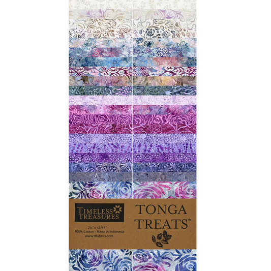 Timeless Treasures Tonga Batiks - Plumberry - 40 2.5" Strip Pack