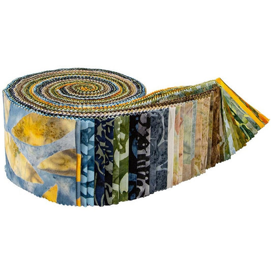 Riley Blake Tradewinds Expressions Batiks - 40 Strip Rolie Polie