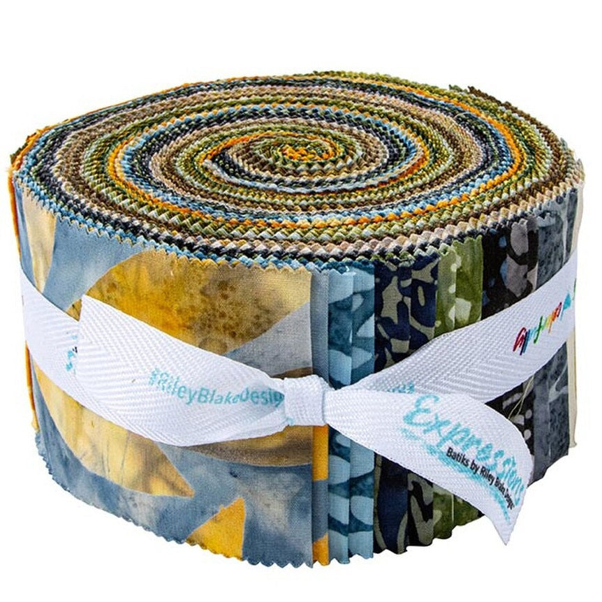 Riley Blake Tradewinds Expressions Batiks - 40 Strip Rolie Polie