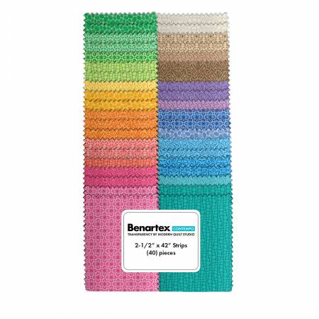 Benartex Transparency (Watercolors) Strip-pies - 40 2.5" Strips