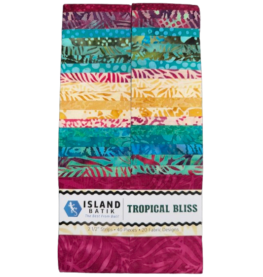 Island Batik - Tropical Bliss - 20 Fabrics, 40 Total Strips