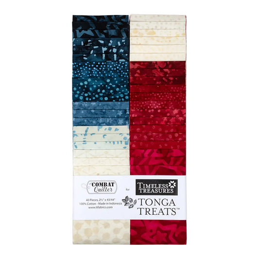 Timeless Treasures Tonga Batiks - Patriot's Pride - 40 2.5" Strip Pack