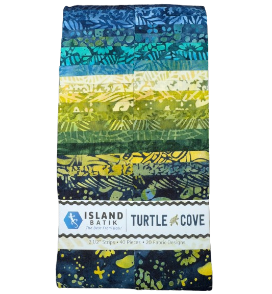 Island Batik - Turtle Cove - 20 Fabrics, 40 Total Strips