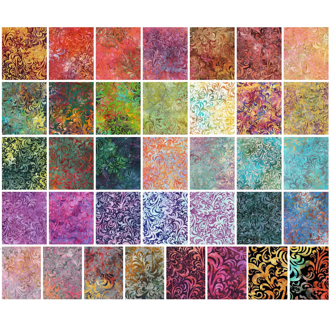 Riley Blake Twirl & Swirl Terrazzo Elementals Batiks - 40 Strip Rolie Polie